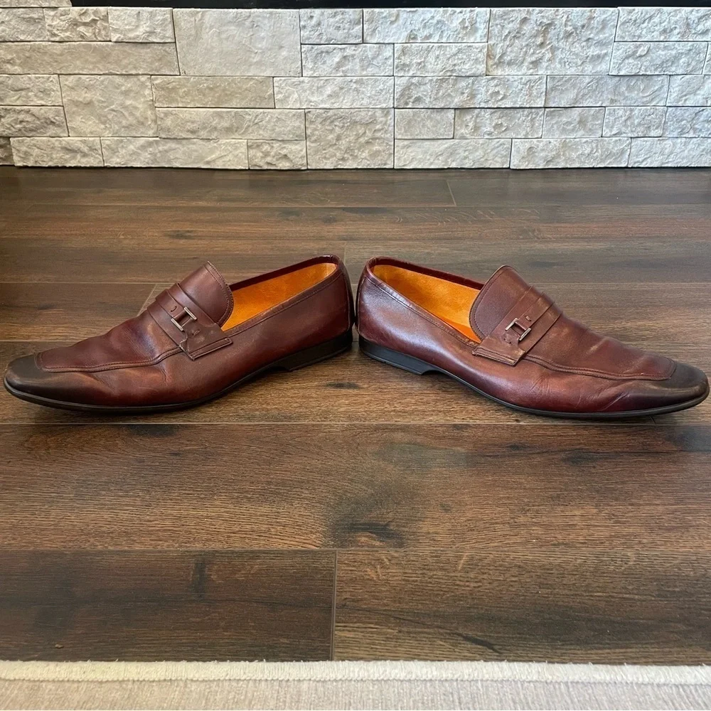 Magnanni Men's Brown Leather Dress Shoes Size 11.5